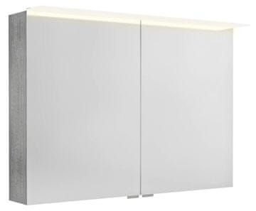 SAPHO Elegantna LED Kopalniška Galerka 100x70cm Dub Stříbrný