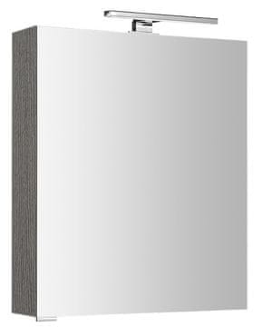 SAPHO MIRRÓ Elegantna LED Galerka za Kopalnico 60x70 Dub Stříbrný