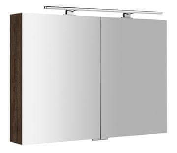 SAPHO Ogledalo z LED osvetlitvijo MIRRÓ 100x70cm - Rustikalni Bor