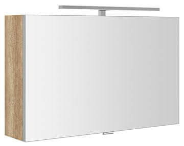 SAPHO Eleganten LED Zrcalna Omarica CLOE 80x50x18cm, Dub Alabama