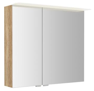 SAPHO Elegantna LED Kopalniška Galerka 80x70, Dub Alabama