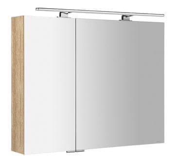 SAPHO MIRRÓ Kopalniška Omara z LED Lučmi, Dub Alabama, 90x70x16 cm