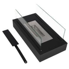 WOWO Namizni biokamin na bioetanol s steklom brez dima 35×18×15 cm