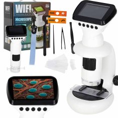WOWO Digitalni mikroskop 3v1 WiFi z LCD zaslonom 200×-1000×