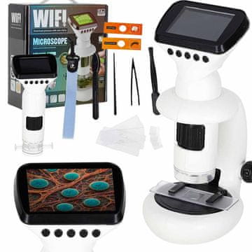 WOWO Digitalni mikroskop 3v1 WiFi z LCD zaslonom 200×-1000×