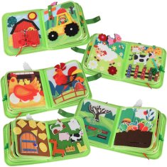 WOWO Interaktivna senzorična knjiga kmetija z živalmi na ježka