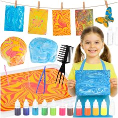 WOWO EBRU set za slikanje na vodi 12 barv kreativno marmoriranje za otroke