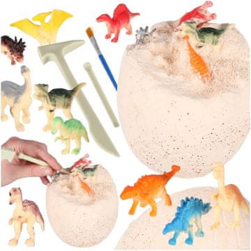 WOWO Dinozavrska izkopavanja XXL jajce z 12 figuricami dinozavrov