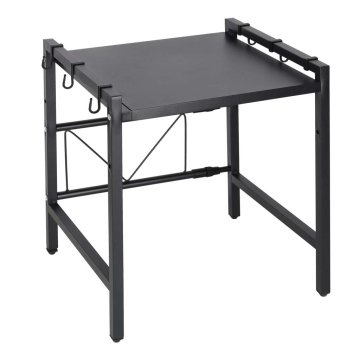 WOWO Nastavljiva polica nad mikrovalovno kovinski kuhinjski organizator s 6 kljukicami