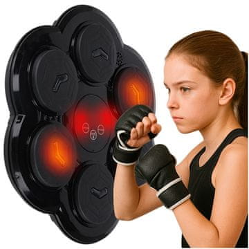 WOWO Boksarski trening ščit za na steno z Bluetooth LED in rokavicami 6 con