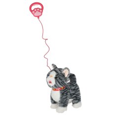 WOWO Interaktivna mucka na povodcu mijavka in hodi siva