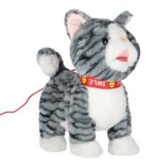 WOWO Interaktivna mucka na povodcu mijavka in hodi siva