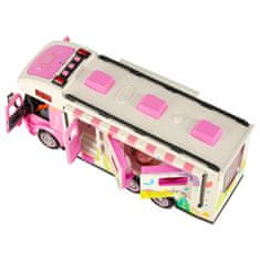 WOWO RC zložljiv karavan na daljinsko upravljanje 2,4 GHz luči zvoki roza