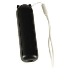 WOWO Zložljiv mini ventilator 2v1 s powerbanko USB črn