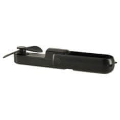 WOWO Zložljiv mini ventilator 2v1 s powerbanko USB črn