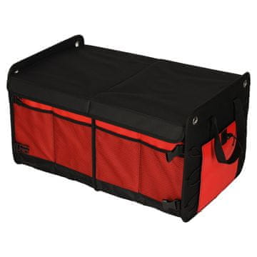 WOWO Zložljiv organizator za prtljažnik avtomobila XXL 60 l črno-rdeč 58×37×32 cm