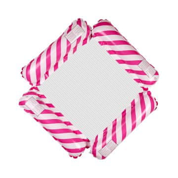 WOWO Napihljiv vodni ležalnik 3v1 z mrežico roza