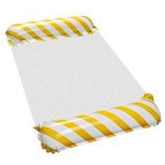 WOWO Napihljiv bazenski ležalnik z mrežico rumeno-bel