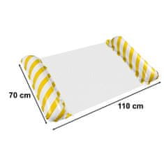 WOWO Napihljiv bazenski ležalnik z mrežico rumeno-bel