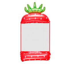 WOWO Napihljiv bazenski ležalnik z mrežico Jagoda