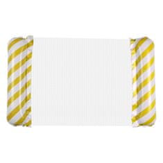 WOWO Napihljiv bazenski ležalnik z mrežico rumeno-bel