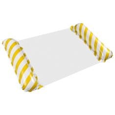 WOWO Napihljiv bazenski ležalnik z mrežico rumeno-bel