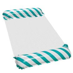 WOWO Napihljiv bazenski ležalnik z mrežico modro-bel