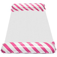 WOWO Napihljiv bazenski ležalnik z mrežico roza-bel