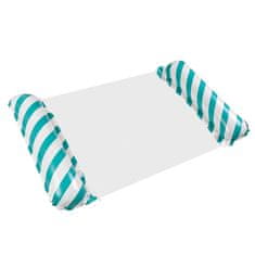 WOWO Napihljiv bazenski ležalnik z mrežico modro-bel