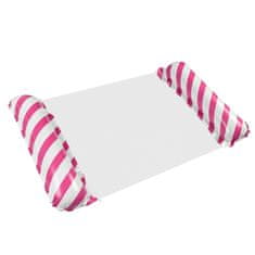 WOWO Napihljiv bazenski ležalnik z mrežico roza-bel