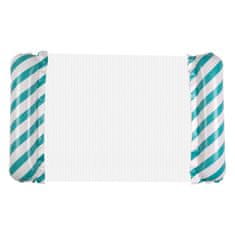 WOWO Napihljiv bazenski ležalnik z mrežico modro-bel