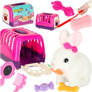 WOWO Interaktivni plišasti zajček s korenčkom in dodatki