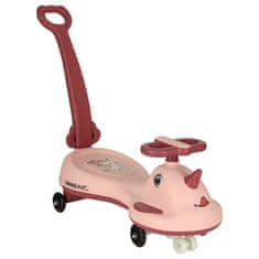 WOWO Otroški gravitačni skiro s svetlečimi kolesi roza