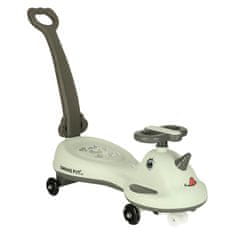 WOWO Otroški gravitačni skiro s svetlečimi kolesi siv