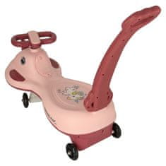 WOWO Otroški gravitačni skiro s svetlečimi kolesi roza