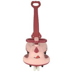 WOWO Otroški gravitačni skiro s svetlečimi kolesi roza