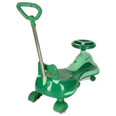 WOWO Otroški gravitačni skiro s svetlečimi kolesi zelen