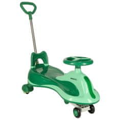 WOWO Otroški gravitačni skiro s svetlečimi kolesi zelen