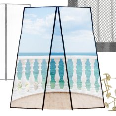 WOWO Magnetna mreža proti insektom za vrata 110×220 cm samodejno zapiranje