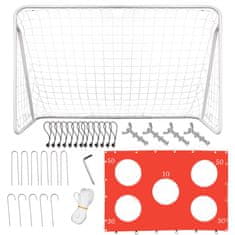 WOWO Otroški nogometni gol 2v1 s trening podlogo 215×153×76 cm