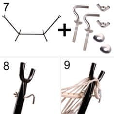 WOWO Vrtna viseča mreža s stojalom in prevleko 200 cm