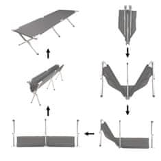 WOWO Zložljiva kamp postelja poljsko ležišče nosilnost 150 kg