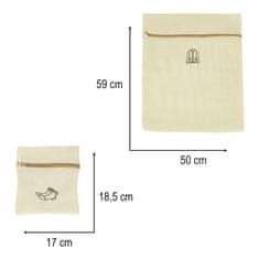 WOWO Mrežaste vrečke za pranje perila z zadrgo set 6 kosov