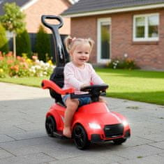 WOWO Otroški poganjalec 3v1 z zvoki in lučmi rdeč