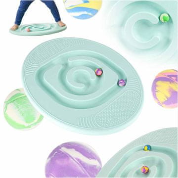 WOWO Ravnotežna deska z krogličnim labirintom mentol