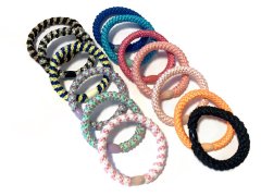 Glamour zapestnica/elastični tekstil za lase 4 kosi