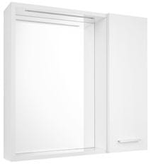 AQUALINE Elegantna Kopalniška Omarica z LED Osvetlitvijo - Beli Sijaj, Dimenzije 60x60x14cm