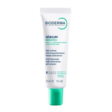 Bioderma Gel krema proti kožnim nepravilnostim Sébium Kerato+ (Anti-Blemish High Tolerance Gel-Cream) 30 ml