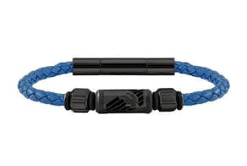 Police Moška modra usnjena zapestnica PJ26466BLN02A