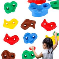 WOWO Plezalni kamni za otroke set 10 kosov z vijaki